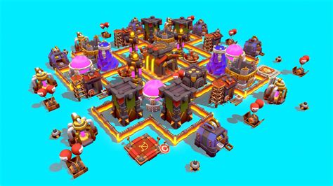 clash of clans 3d models